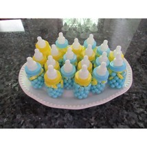 Party favors candy rubber duck theme ducky baby bottles blue yellow pre made - £19.54 GBP