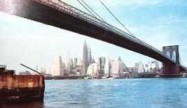 Vintage Postcard of Lower Manhattan Skyline, NYC, circa 50s - £6.35 GBP