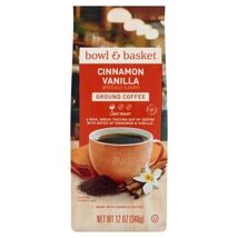 BOWL AND BASKET CINNAMON VANILLA LIGHT ROAST GROUND COFFEE 12OZ - $10.99