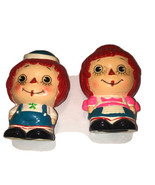 Vintage Pair Raggedy Ann and Andy Ceramic Coin Banks Made in Japan - £30.52 GBP