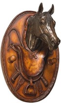 Coat Hook Plaque Horse Noble Equestrian Cast Resin Hand Painted OK Casting - £862.99 GBP