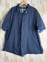 Lee Shirt Button Up Short Sleeve Stretch Geometric Blue Size 4XL Mens - $315.19 MXN