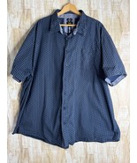 Lee Shirt Button Up Short Sleeve Stretch Geometric Blue Size 4XL Mens - $315.19 MXN