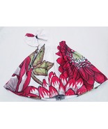 2 Pcs African Print White Girls Skirt &amp; Clip Bow.Sz 18-24 months-5t Floral - £18.22 GBP+