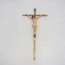 Crocifisso IN Metallo W/ Gesù Figurina da Parete - $35.49