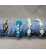 Beaded Stretch Bracelets (Lot of 4) Stretchy Bracelet Women&#39;s Fashion Je... - £10.90 GBP