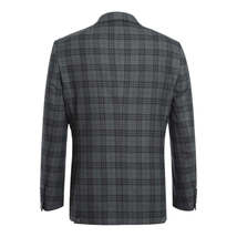 Men RENOIR Suit Two Button Business Formal Slim Fit 294-15 Gray English Plaid image 6