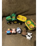 Fischer-Price Little People John Deere Tractor Pull With Animals And Farmer - £38.17 GBP