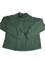 Vintage English Squire Men&#39;s 44L Green Full Zip Harrington Jacket - $34.65