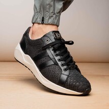 sueded Snake and classic calfskin fashion sneaker Shoes Verona Black image 8