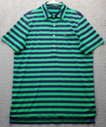 Ralph Lauren Golf Polo Shirt Men Medium Multi Striped High Low Slit Ches... - $24.47