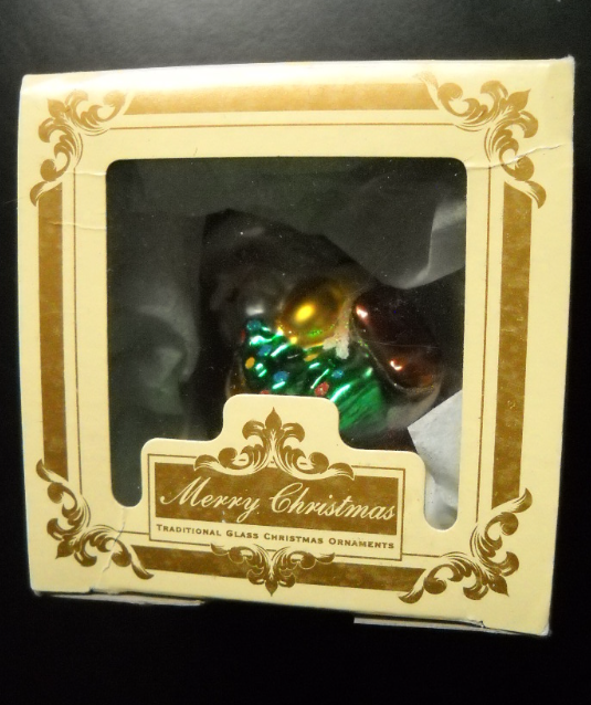 Impuls Christmas Ornament Santa Sitting Mouth Blown Glass Hand Painted Poland - $8.99