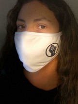 BLM Black Lives Matter Half Face Mask Mouth Cover Reusable Side LoGo Dry-Fit - £6.61 GBP