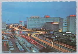 Thamrin Boulevard At Night Flowing Traffic Jakarta Indonesia Vintage Postcard - $14.45