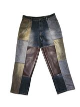 Vintage Phat Farm Jeans Mens 42x34 y2k baggy hip hop patchwork Fubu sout... - $58.80