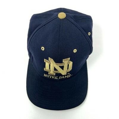 Vintage Notre Dame Starter Hat Starfit Fitted Hat 7-7 3/4” Wool Blend Navy Cap Item image 2