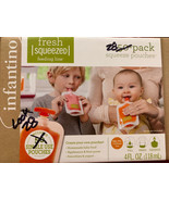 Infantino 208-102 Squeeze Pouches 28 Count Fresh BabyFeeding Puree 4fl - $110.61 MXN