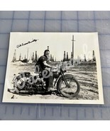 1920s Photograph Harley Davidson Motorcycle Southern California Oil Fields - $166.84 CAD