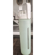 White Starbucks Glass Water Bottle With Clear Silicon Cover 16 Oz 2010 - €7,02 EUR