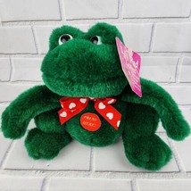 Frog Plush Croaking Talking &quot;I love you&quot; Frog by Fun World Lily Pad Love... - £10.17 GBP