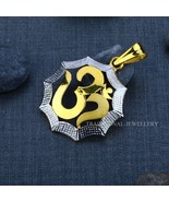 Om Aum Men&#39;s Exclusive 916 Fancy Gold Pendant, Mens Gift Diamond Cutting... - £2,268.85 GBP