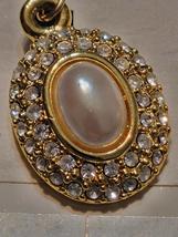 Chinese G.P. Crystal earings-w-faux pearl.C.1995 - $12.00