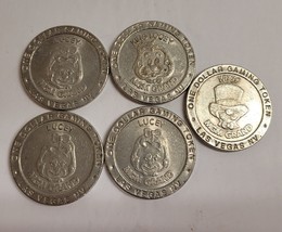 MGM Grand One Dollar $1 Gaming Token Las Vegas, NV Lot of 5 Lucey, Looey, Wizzo - £17.20 GBP