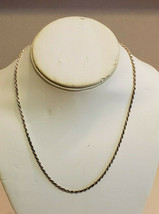.925 Silver Italy Diamond Cut Rope Chain 18 1/4&quot; Long Necklace - £15.75 GBP