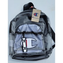 Champion Logo Supercize Clear Black Backpack 17” Unisex All Day Or Trave... - $42.97