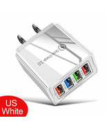 4 Port USB Wall Charger USB Fast Quick Charge QC 3.0 Power Adapter Plug ... - $110.44 MXN