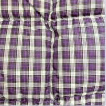 Lands End Women’s Plaid Snap Front Down Filled Puffer Vest Pockets Purple Size S - £11.94 GBP