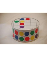 Christmas Bulbs Candy Tin Box Storage Container Colorful Advertising Xmas - £10.11 GBP
