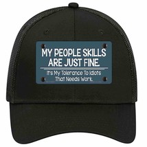 My People Skills Novelty Black Mesh License Plate Hat - £23.16 GBP