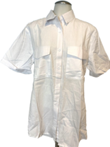 NoraCora White Short Sleeve Blouse, Women&#39;s Size M, NWT - £9.70 GBP