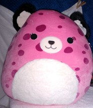 Squishmallows Jalisca the Pink Spotted Leopard with fuzzy tummy 16&quot; Plush NWT - £35.52 GBP