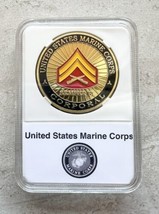 CORPORAL E-4 Rank USMC Challenge Coin US Marine Corps USMC With Case - $14.84