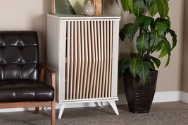 Bastet Light Gray and Brown Wood 2-Door Storage Cabinet - $4,884.48 MXN