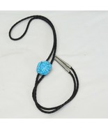 Bolo Tie Turquoise Blue Stone Western 36&quot; - $11.75