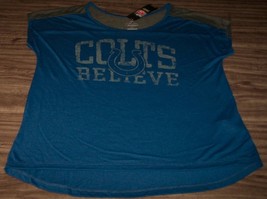 Vintage Style Women&#39;s Teen Indianapolis Colts Believe Nfl T-Shirt Large New - £15.82 GBP