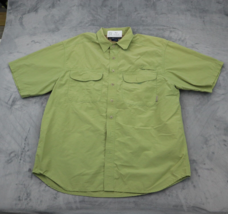 Exofficio Shirt Mens XL Green Short Sleeve Spread Collar Pocket Button up - £17.83 GBP