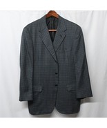 Oxxford Clothes 44L Gray Check 3 Button 100% Cashmere Blazer Sport Coat - £39.50 GBP