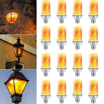 16 PCS LED Flame Effect Fire Light Bulbs E26 Simulated Nature Flicker Lamp Decor - $13.80+