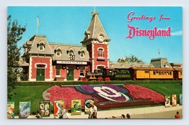 Greetings From Disneyland Floreale Ingresso Treno Depot Unp Cromo Cartolina N10 - £2.38 GBP