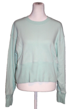DKNY Sweatshirt Pullover Side Zip Mint Green Crewneck Women&#39;s Size M Medium - £17.94 GBP