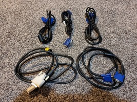 Lot of 5 VGA/DVI Cables 4 - VGA, 1 - DVI - $17.00