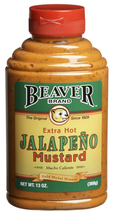 Beaver Jalapeno Mustard, 13 Ounce Squeeze Bottle - £13.80 GBP