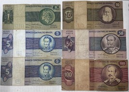 {1967-1986} Brazil Banknotes Banco Central do Brazil {6 Notes} - £18.30 GBP