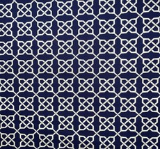 3.7 Yds Vicki Payne Free Spirit Blue Links Celtic Knot Fretwork Lattice Fabric - £32.76 GBP