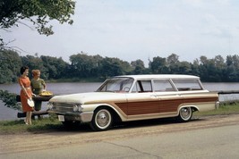 1961 Ford Galaxie Country Squire station wagon  | POSTER 24 X 36 INCH - £16.11 GBP