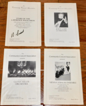 4) Community Concert Association Program Signed Welk Gary Glenn Miller Vienna - $19.79